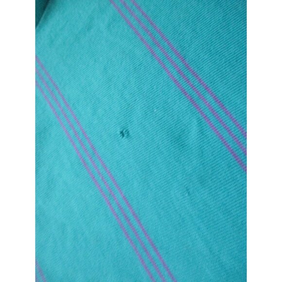 Vintage Women's T-shirt Single Stitch Medium 10/12 1990s Lands End Grunge Stripe - Picture 8 of 8